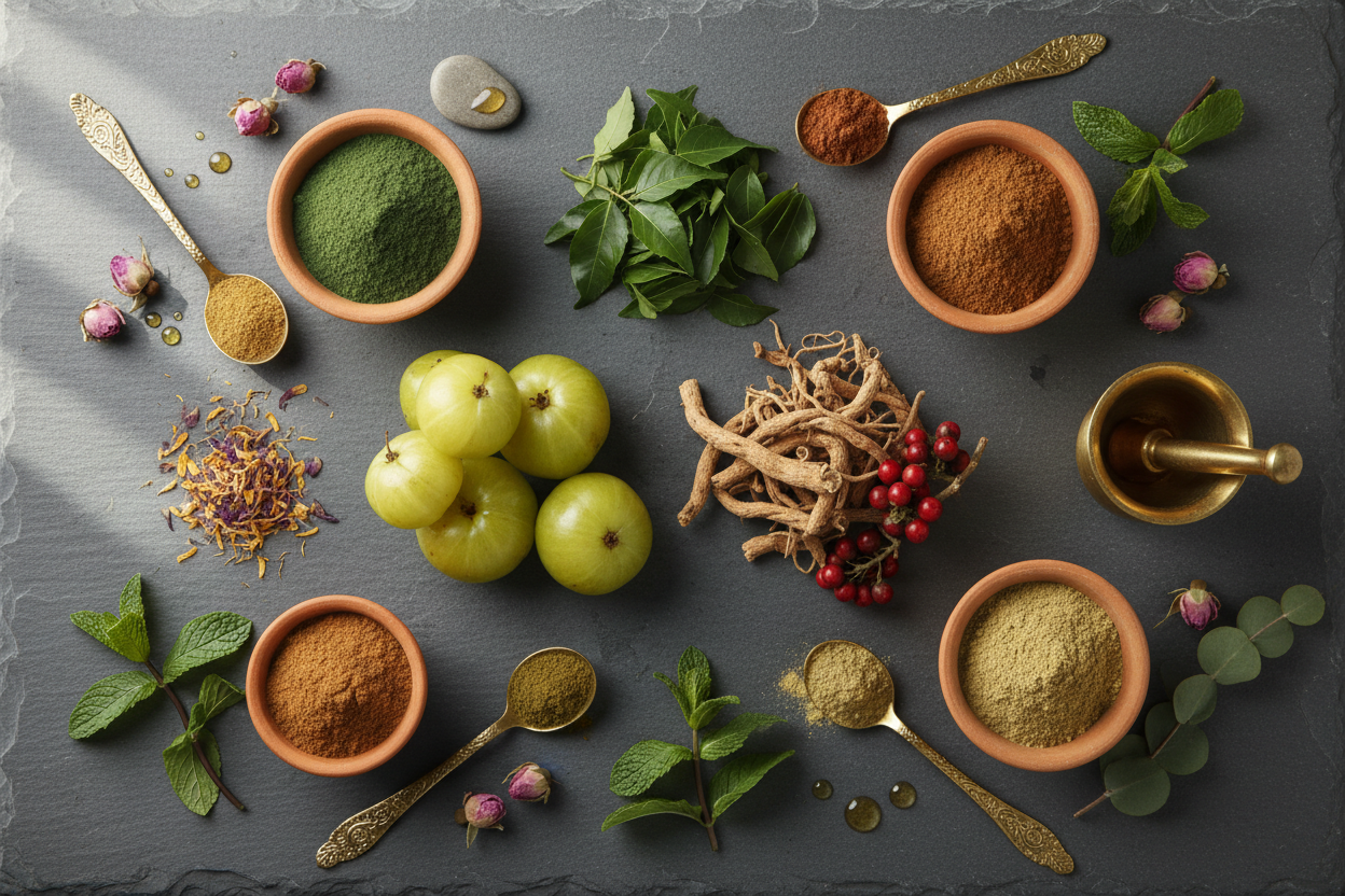 Bhringraj, Amla & Ashwagandha: The Herbs Behind Ayurvedic Hair Care